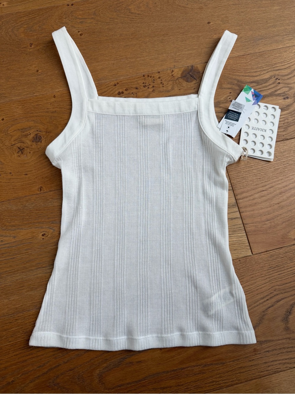 KHAITE Ivory Ribbed Square-Neck Tank - Picture 10 of 10